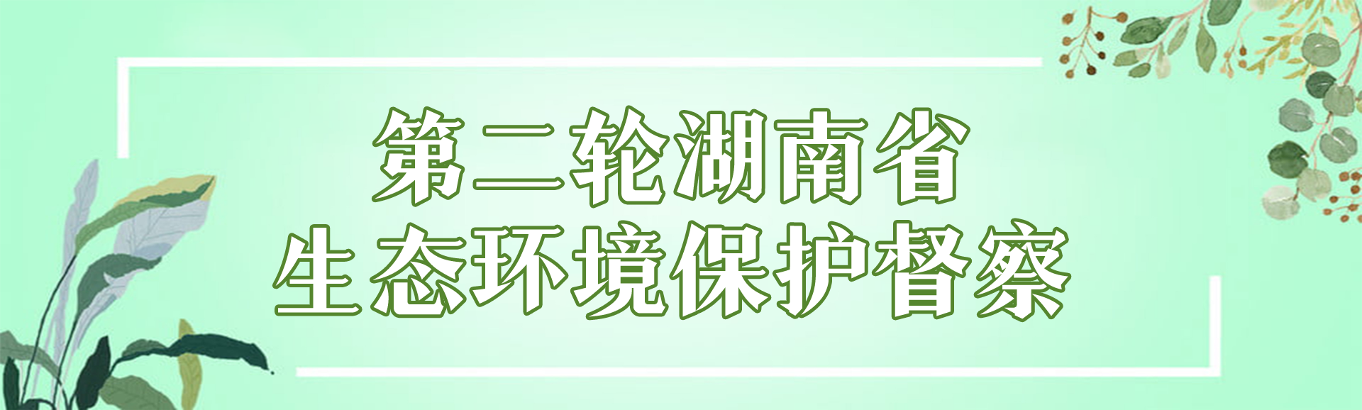 第二輪湖南省生態環境保護督察